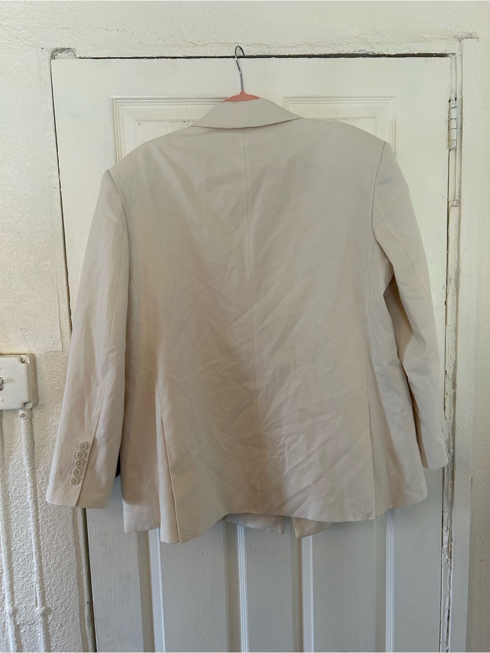 KBB by Kahlana Women's 'the David Blazer' Cotton Linen Blend cream blazer XL - Picture 10 of 11